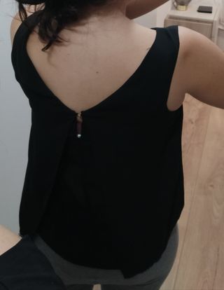 Blusa negra gasa