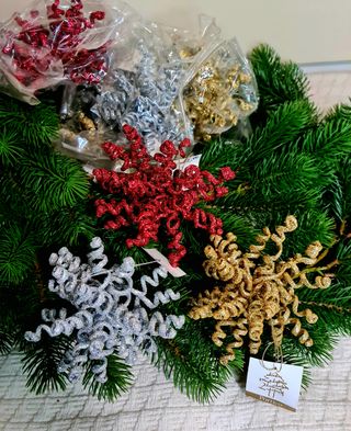 Pendente Natal, Estrela Espiral Glitter