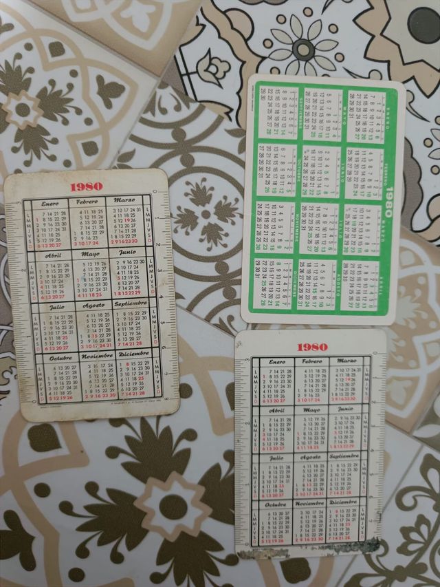 Calendarios de bolsillo Coleccionismo