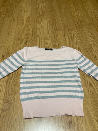 Jersey rosa palo y gris