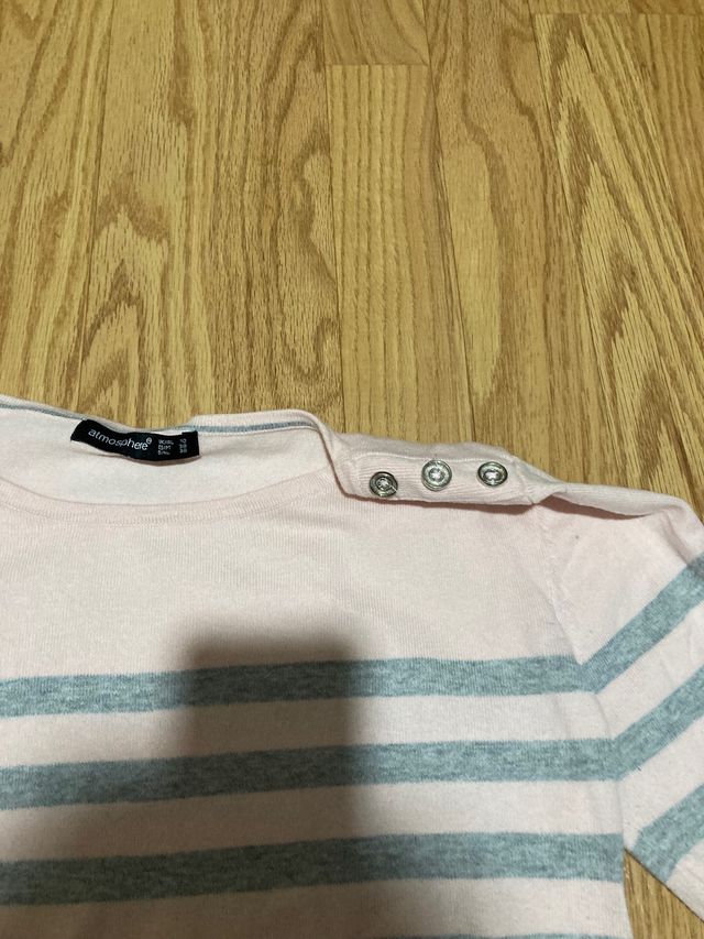 Jersey rosa palo y gris