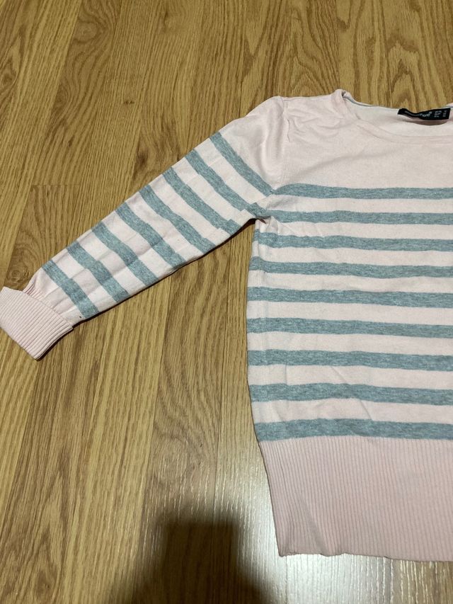 Jersey rosa palo y gris