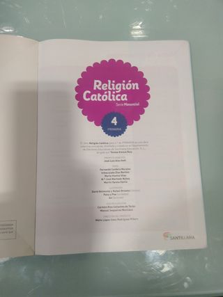 Libro de texto Religión 4° Primaria