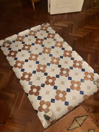 Suelo vinílico cocina baldosas vintage