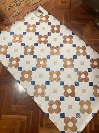 Suelo vinílico cocina baldosas vintage