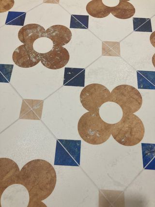 Suelo vinílico cocina baldosas vintage