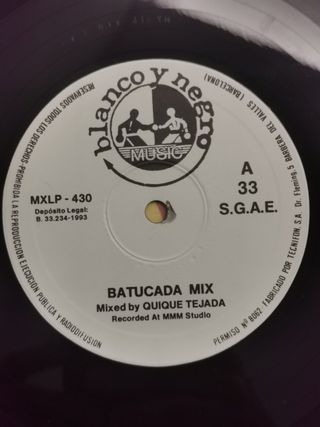Vinilo doble Batucada Mix Quique Tejada