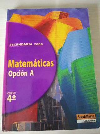 Libro Matemáticas Cuarto ESO