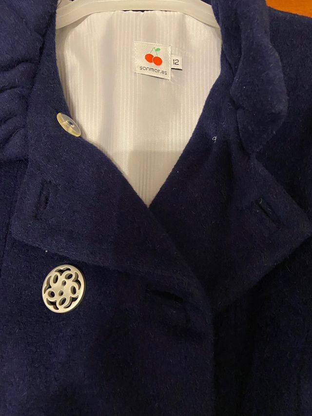 Abrigo de paño niña talla 12