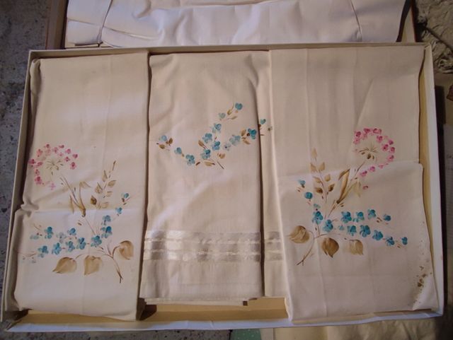 Completo lenzuola matrimoniali dipinte