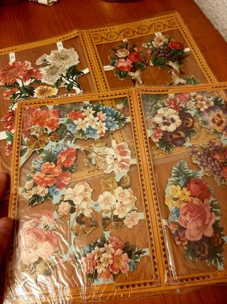 Cromos troquelados antiguos de coleccion