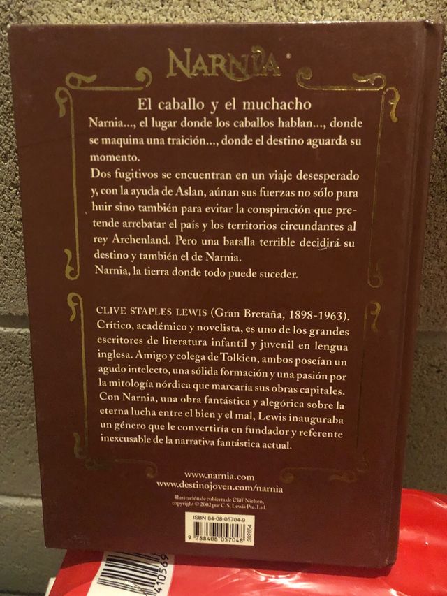 Libro las crónicas de Narnia