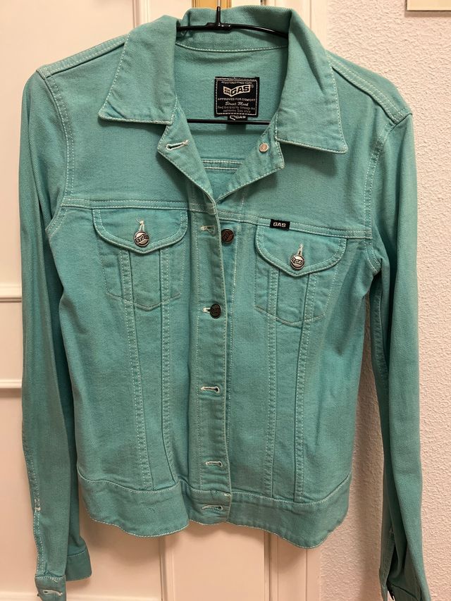 Cazadora vaquera Turquesa talla S Gas
