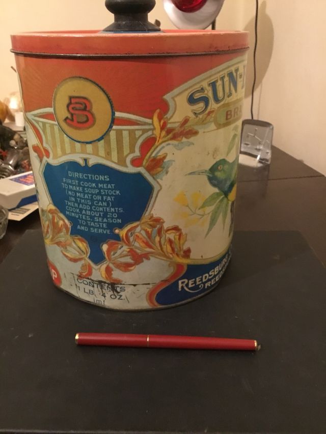 lata caja antigua grande