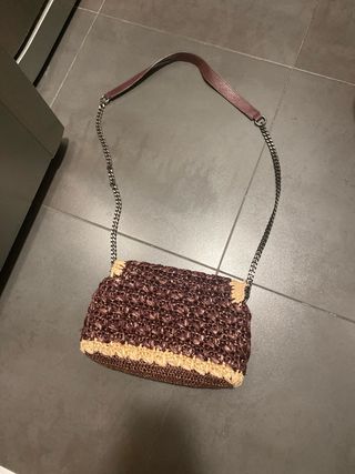 Bolso esparto/mimbre Zara