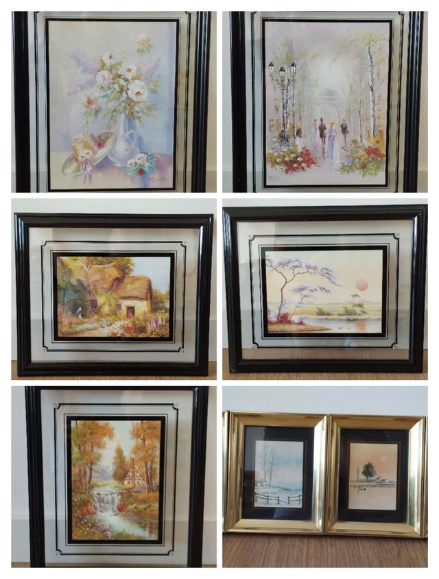 Colección de cuadros de arte paisajísticos