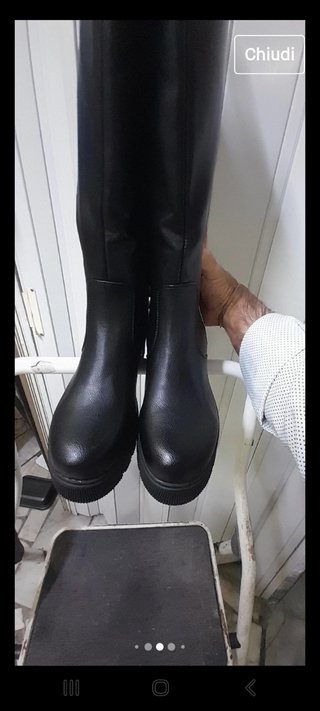 Stivaletti donna Alti pelle nera N40