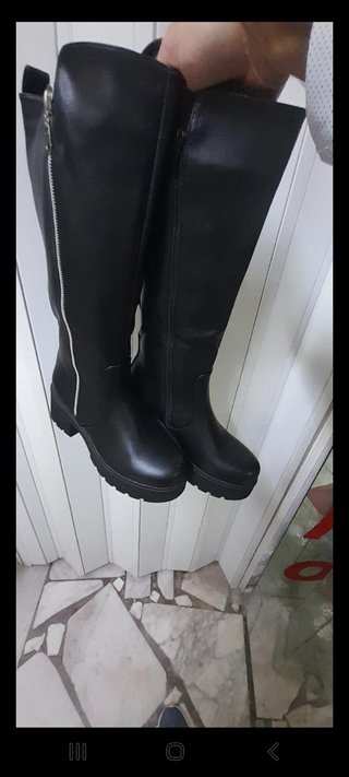 Stivaletti donna Alti pelle nera N40