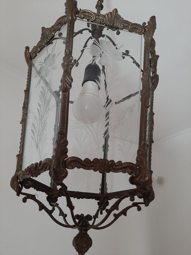 Lanterna esagonale anni 40 in metallo