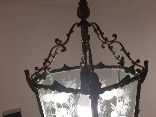 Lanterna esagonale anni 40 in metallo