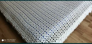 Colcha de crochê vintage