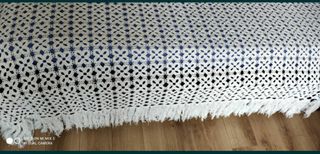 Colcha de crochê vintage