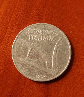 Monete 1 - 5 - 10 lire del 1954