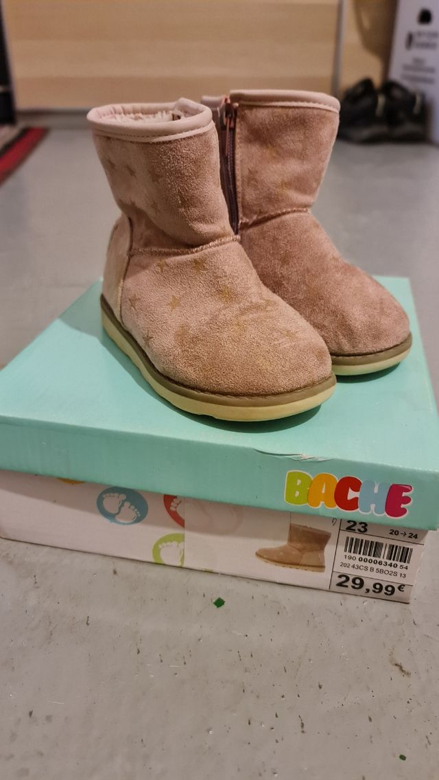 Botas niña 23 rosa invierno