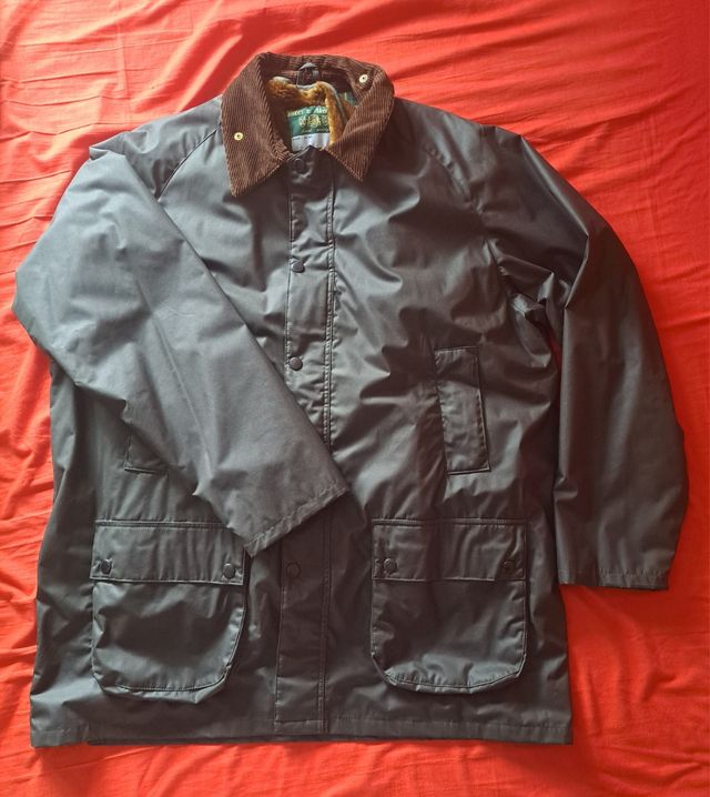 Abrigo encerado escocés