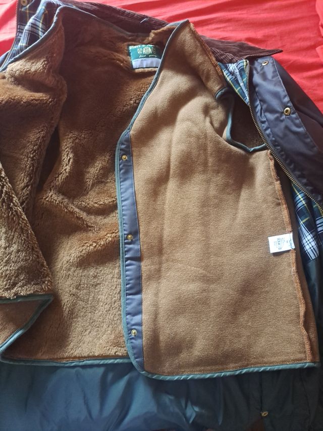 Abrigo encerado escocés