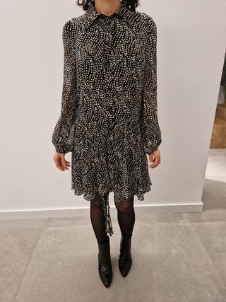 Vestido estampado Zara M