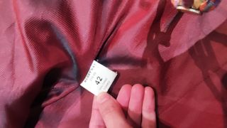 Chaqueta de piel granate