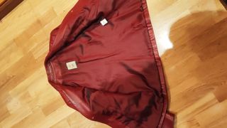 Chaqueta de piel granate