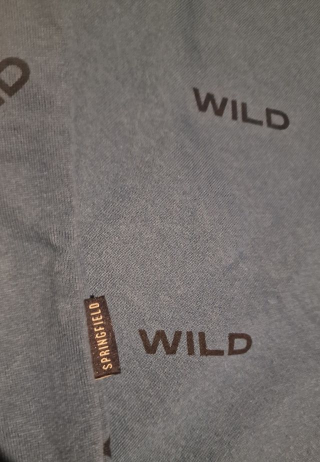 Sudadera Springfield azul con letras