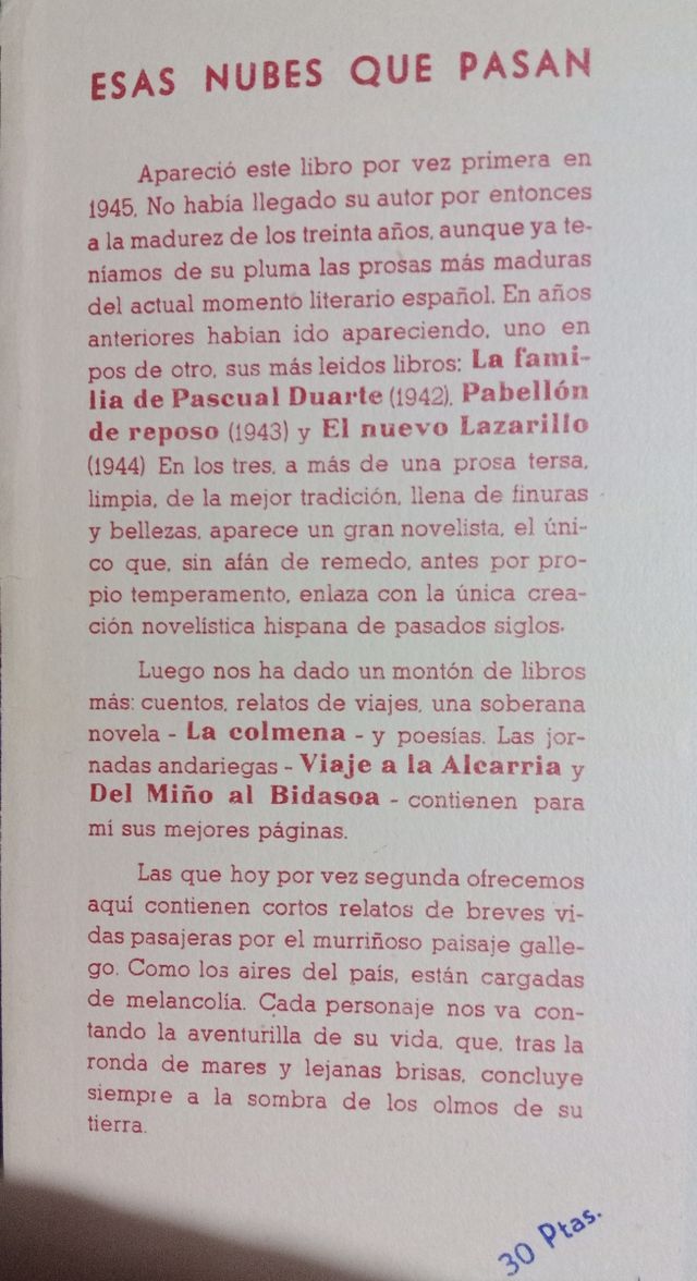 Camilo Jose Cela 1953