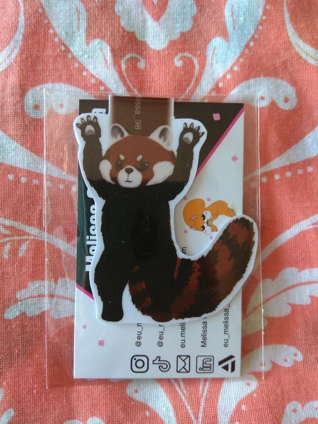 Marcapáginas magnético panda rojo