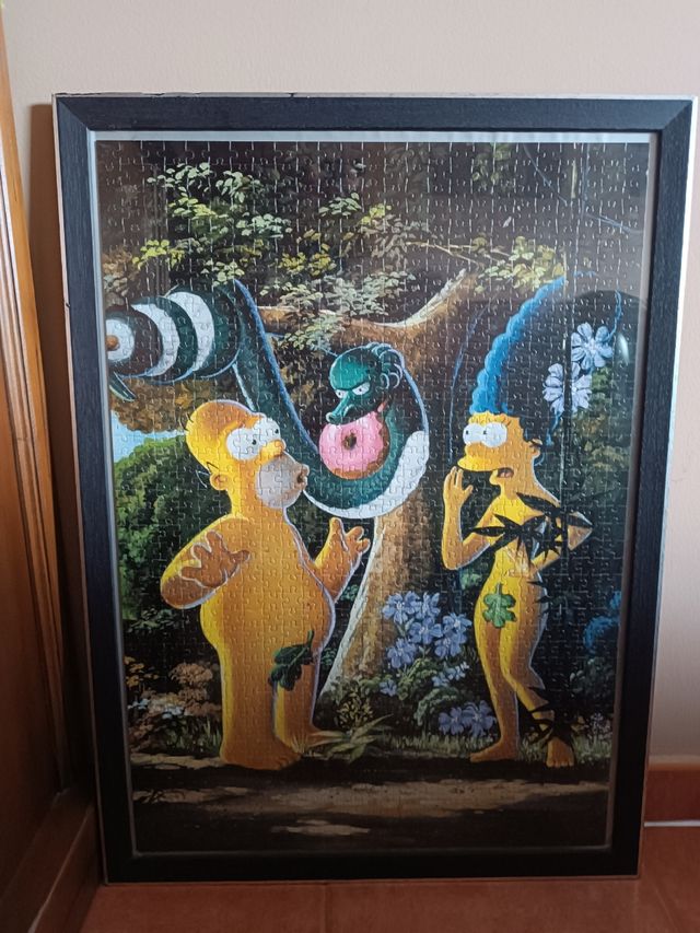 Cuadro puzzle Simpson