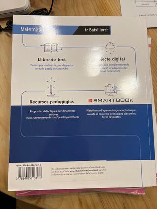 Libro matematicas 1 bachillerato