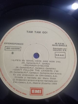 vinilo maxi-single TAM TAM GO