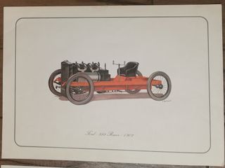 Set 6 stampe vintage automobili auto Ford antiche