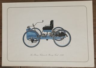 Set 6 stampe vintage automobili auto Ford antiche