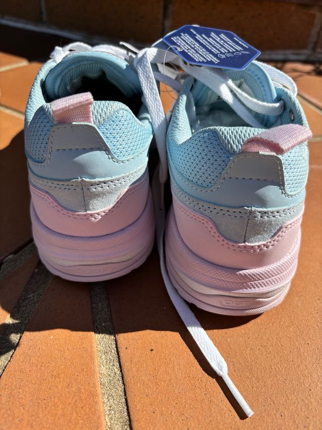 tenis Tribeka celeste y rosa t38 DC Shoes
