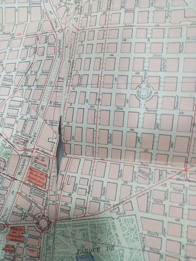 Plano ciudad Madrid Patronato Nacional Turismo 30s