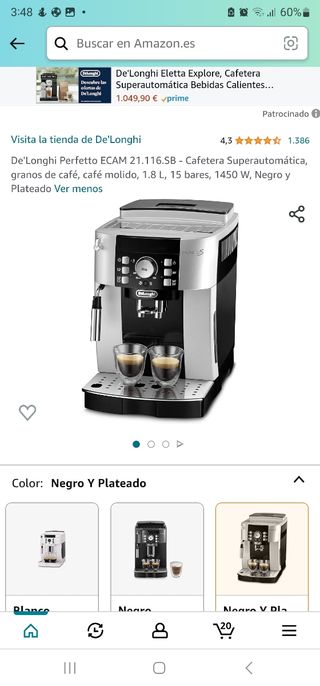 Cafetera superautomatica delonghi Magnífica2