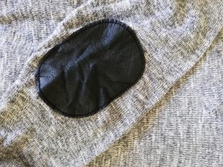 Jersey fino gris con coderas talla L nuevo