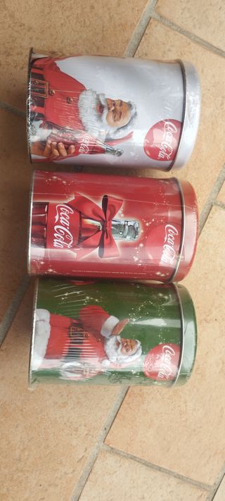 coca cola  3 barattoli merry critsmas 
