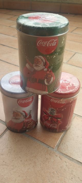 coca cola  3 barattoli merry critsmas 