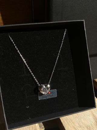 collar de corazon plata