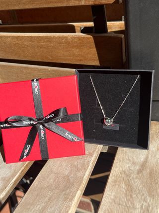 collar de corazon plata