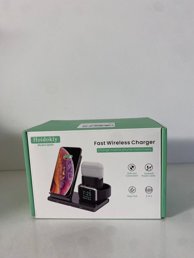 cargador para movil, reloj y auriculares